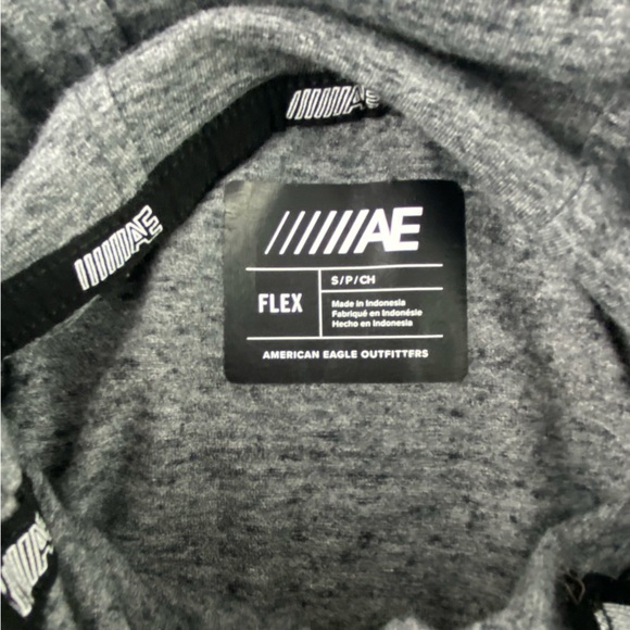 AE Flex Gray with Green/Yellow Zipper Athletic Zip Hoodie Men's size small - Picture 5 of 16